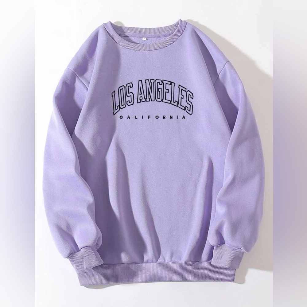 Lavender Purple long sleeves Los Angeles Crewmeck